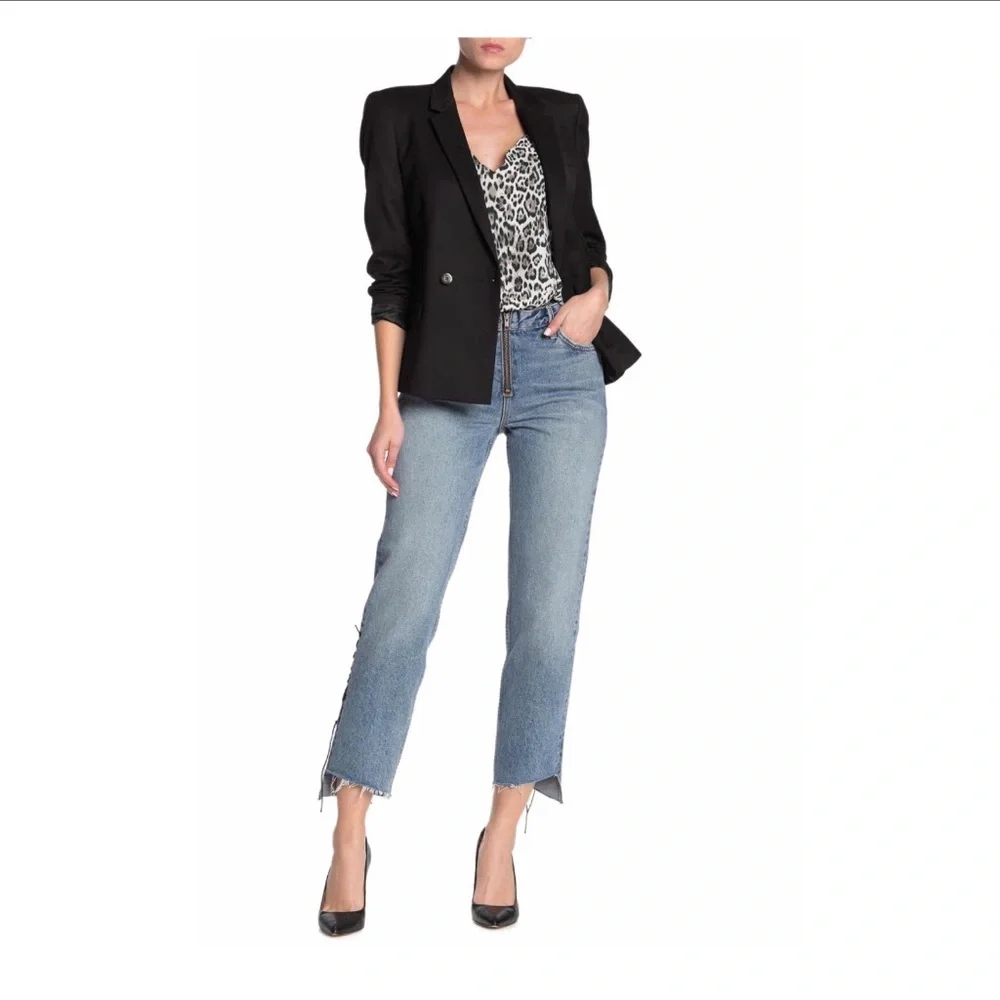 GRLFRND Renn Stitched Mid Rise Waist Jeans - Picture 3 of 8
